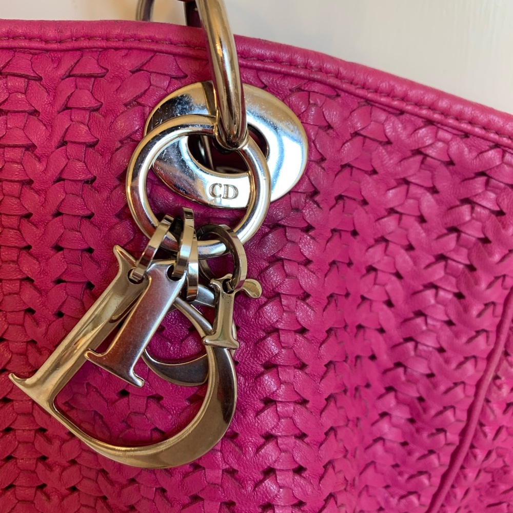 christian dior woven soft lady dior tote - Picture 7 of 8